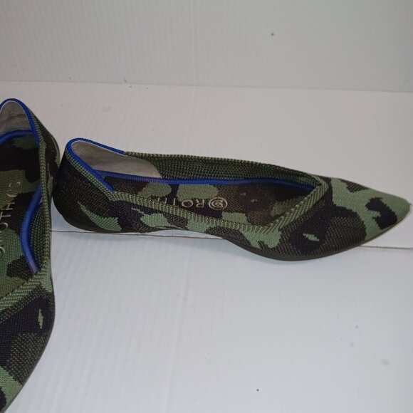 ROTHYS  THE POINTED OLIVE CAMO FLATS - Picture 4 of 11